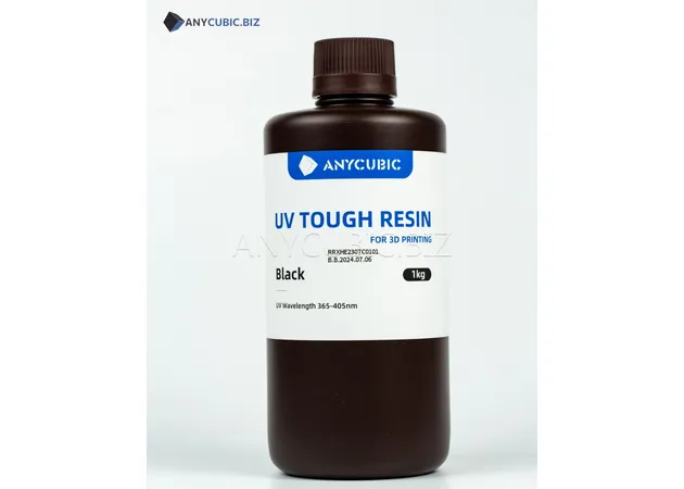 Фото 4 - ЧОРНА Гнучка фотополімерна смола Anycubic Flexible Tough Resin BLACK 1КГ