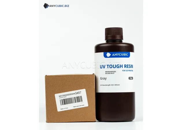 Фото 5 - СІРА Гнучка фотополімерна смола Anycubic Flexible Tough Resin GREY 1КГ