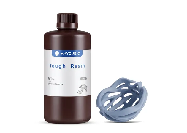Фото 2 - СІРА Гнучка фотополімерна смола Anycubic Flexible Tough Resin GREY 1КГ