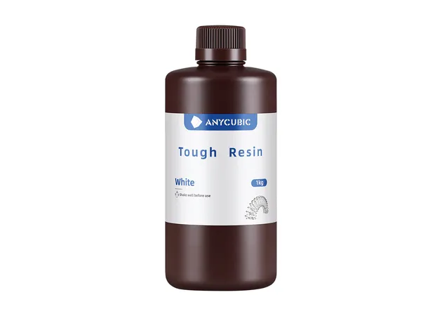 Фото 3 - БІЛА Гнучка фотополімерна смола Anycubic Flexible Tough Resin WHITE 1кг