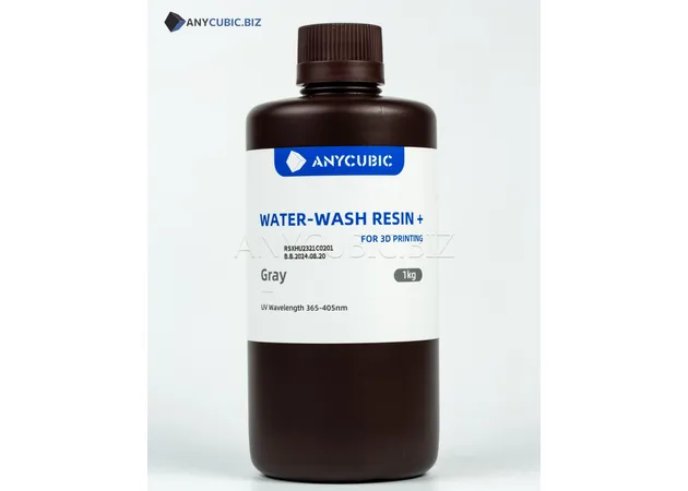 Фото 3 - СІРА Обрабляєма водою Фотополімерна смола Anycubic Water-Wash Resin+