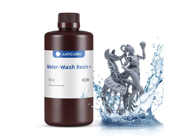 Фото 2 - СІРА Обрабляєма водою Фотополімерна смола Anycubic Water-Wash Resin+
