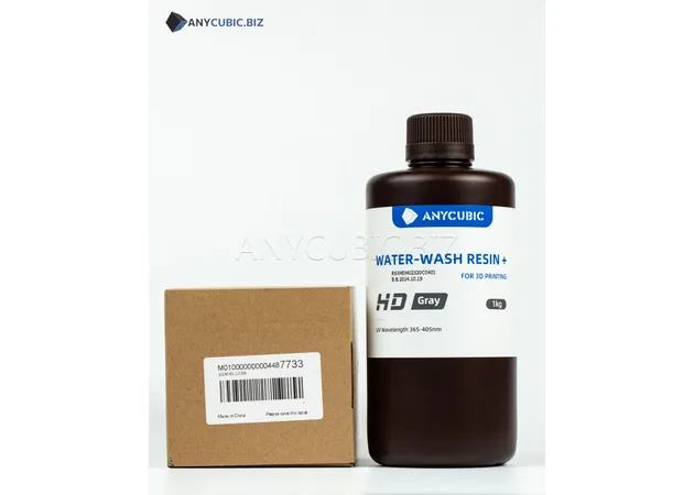 Фото 4 - Фотополімерна смола Anycubic HD Water-Wash Resin+ GREY