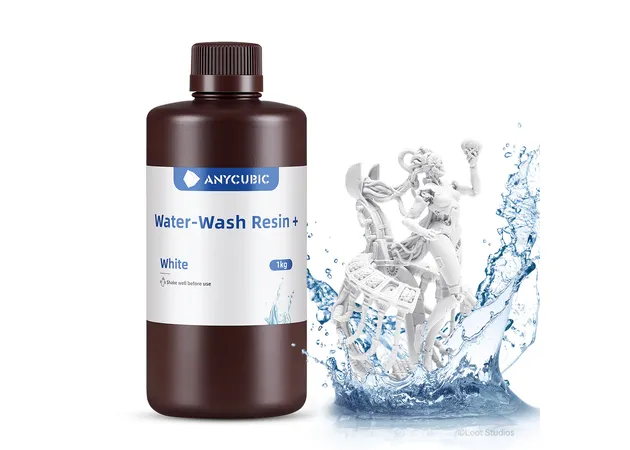Фото 2 - біла Обробляєма водою Фотополімерна смола Anycubic Water-Wash Resin+