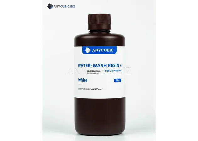Фото 3 - біла Обробляєма водою Фотополімерна смола Anycubic Water-Wash Resin+