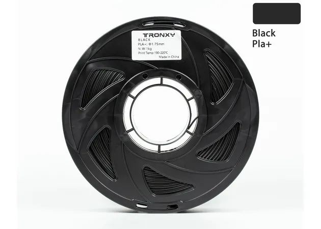 Фото 6 - Black PLA plus plastic Tronxy for 3D printer 340m | 1 kg | 1.75 mm