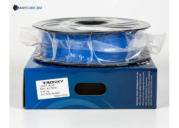 Фото 3 - Світло-блакитний PLA філамент (пластик) для 3D принтера 1кг, 1.75мм, 330м Tronxy Filament