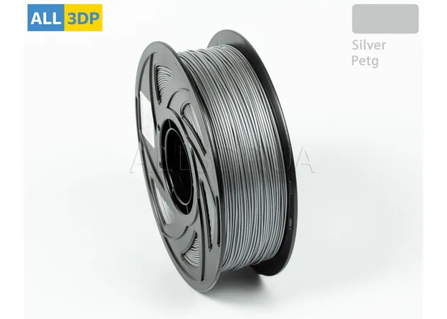 Фото 9 - Сріблястий PETG філамент (пластик) для 3D принтера 1кг, 1.75мм, 330м Tronxy