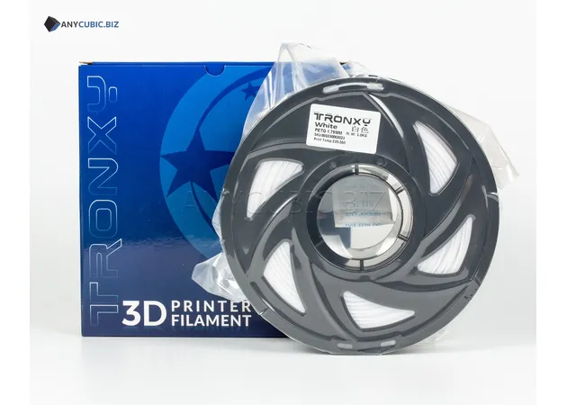 Фото 2 - Білий PETG філамент (пластик) для 3D принтера 1кг, 1.75мм, 330м Tronxy