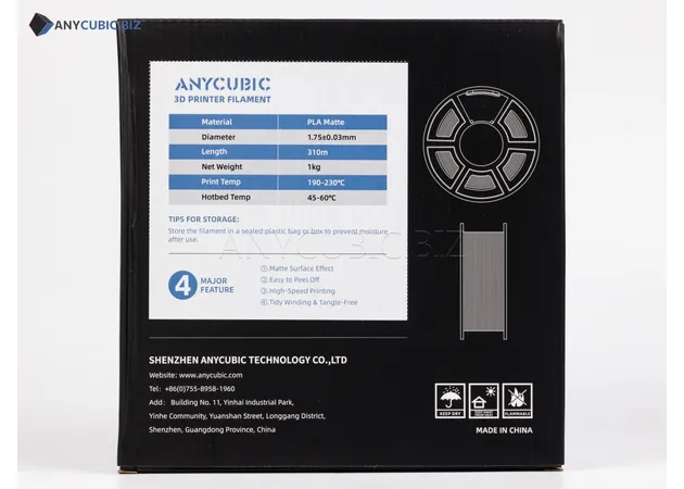 Фото 4 - Anycubic PLA Matte Yellow Filament 1 kg 1.75 mm for 3D Printer