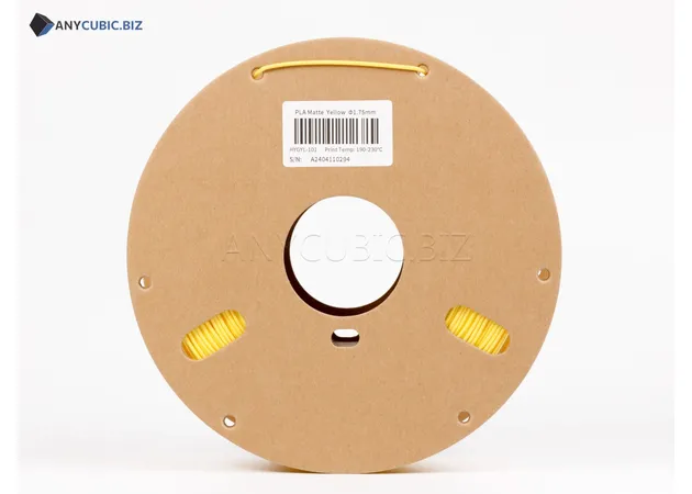 Фото 3 - Anycubic PLA Matte Yellow Filament 1 kg 1.75 mm for 3D Printer