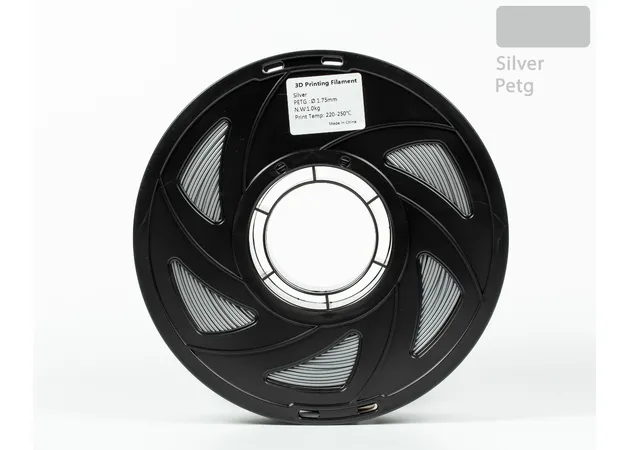 Фото 2 - PETG filament (plastic) for 3D printer Silver 1kg, 1.75mm, 330m