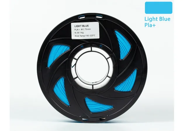 Фото 2 - LIGHT Blue PLA Plus plastic filament for 3D printer 1kg, 1.75mm, 330m Filament