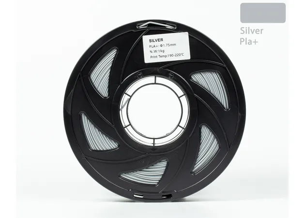 Фото 2 - Silver PLA Plus plastic filament for 3D printer 1kg, 1.75mm, 330m Filament
