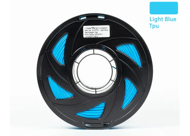 Фото 2 - Light Blue TPU 95A Filament for 3D Printer 1 kg