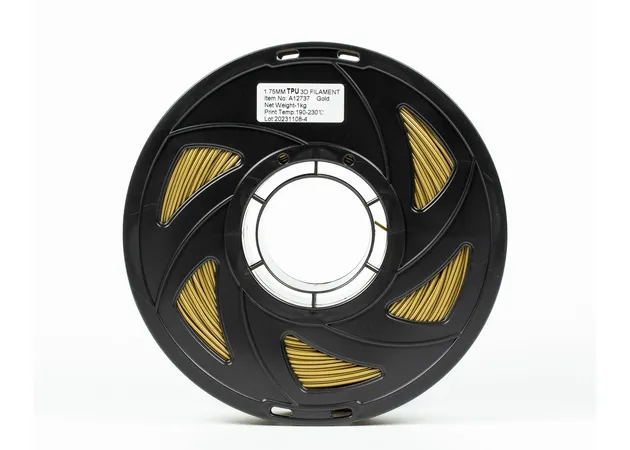 Фото 5 - Gold TPU 95A Filament for 3D Printer 1 kg
