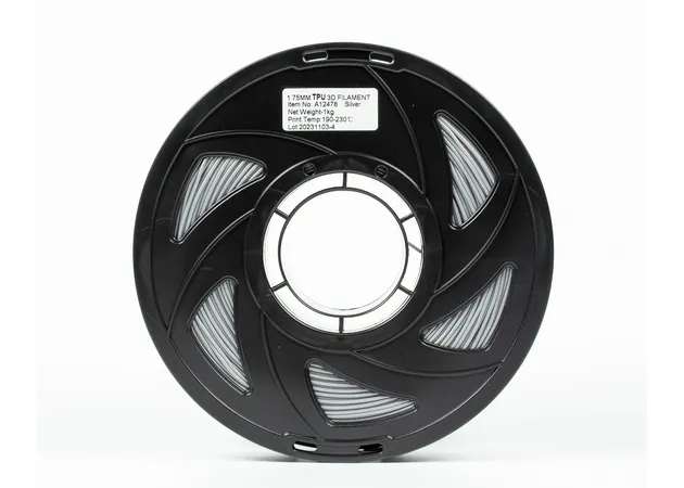 Фото 5 - Silver TPU 95A Filament for 3D Printer 1 kg