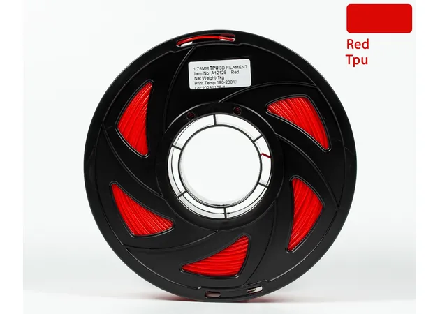 Фото 2 - Red TPU 95A Filament for 3D Printer 1 kg