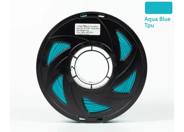 Фото 2 - Aqua Blue TPU 95A Filament for 3D Printer 1 kg