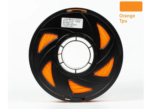 Фото 2 - Orange TPU 95A Filament for 3D Printer 1 kg