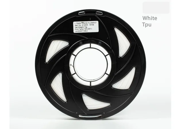 Фото 2 - White TPU 95A Filament for 3D Printer 1 kg