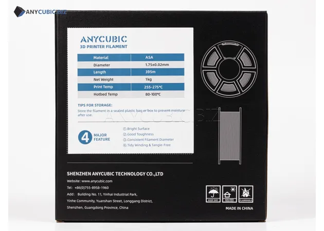Фото 4 - Anycubic ASA Grey Filament 1 kg 1.75 mm