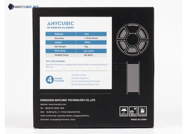 Фото 4 - Anycubic ASA Black Filament 1 kg 1.75 mm