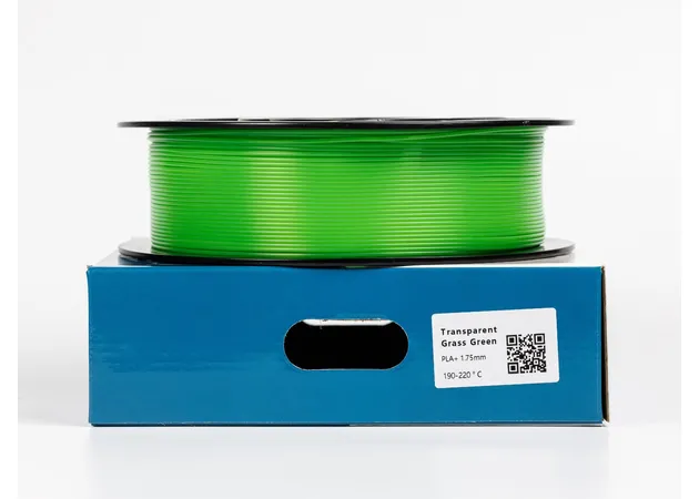 Фото 2 - ALL3DP PLA+ Transparent Green Grass Filament 1 kg 1.75 mm