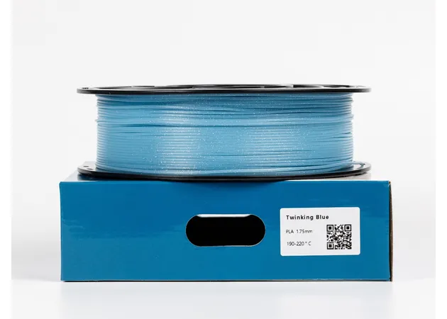 Фото 2 - ALL3DP PLA Twinkling Blue Glitter Filament 1 kg 1.75 mm