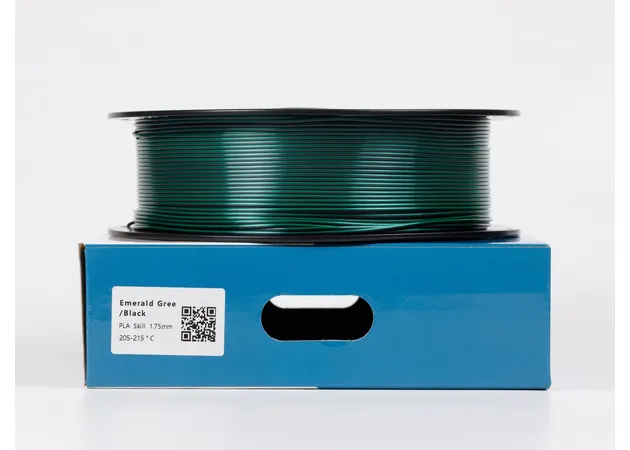 Фото 3 - PLA Silk Emerald Green Black Filament ALL3DP 1 kg