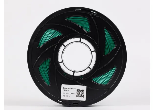 Фото 4 - PLA Silk Emerald Green Black Filament ALL3DP 1 kg
