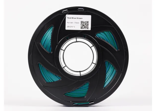 Фото 4 - PLA Silk Red Blue Green Tri-Color Filament ALL3DP 1 kg