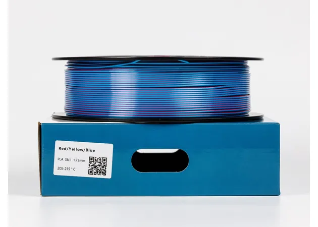 Фото 3 - PLA Silk Red Yellow Blue Tri-Color Filament ALL3DP 1 kg