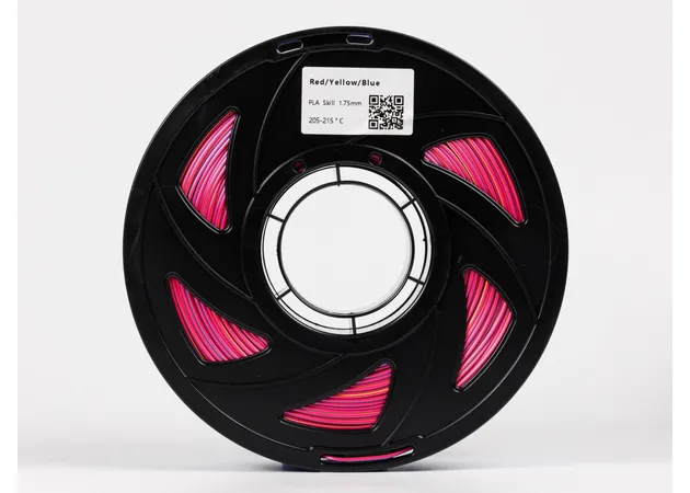 Фото 4 - PLA Silk Red Yellow Blue Tri-Color Filament ALL3DP 1 kg