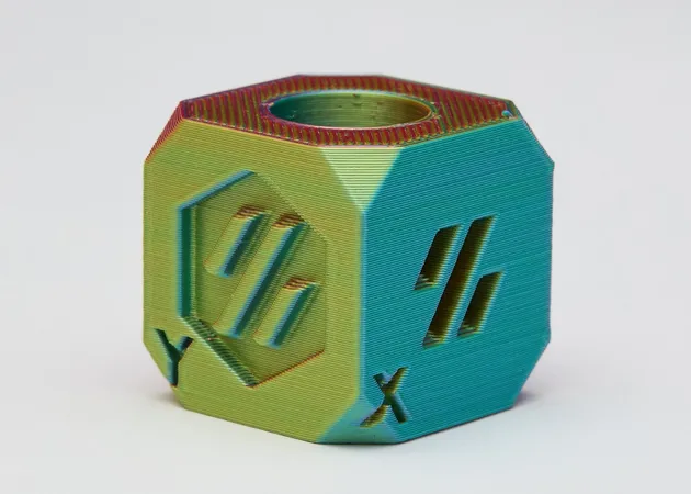 Фото 8 - PLA Silk Red Yellow Blue Tri-Color Filament ALL3DP 1 kg