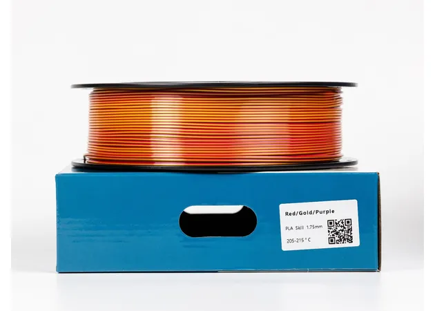 Фото 2 - PLA Silk Red Gold Purple Tri-Color Filament ALL3DP 1 kg