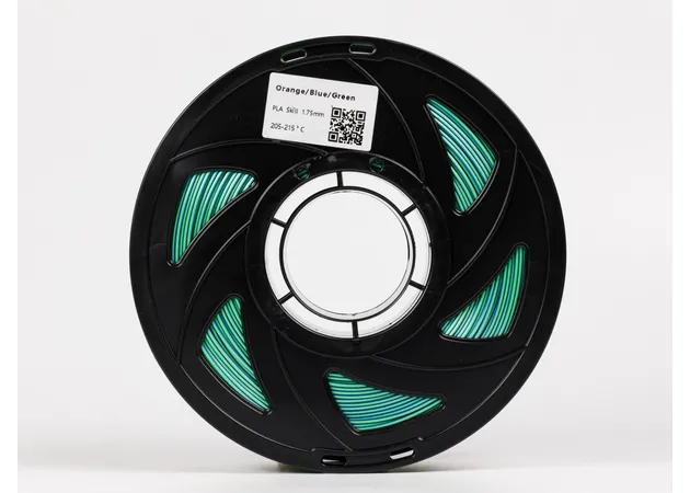 Фото 3 - PLA Silk Orange Blue Green Tri-Color Filament ALL3DP 1 kg