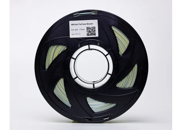 Фото 3 - PLA Silk White Yellow Green Tri-Color Filament ALL3DP 1 kg