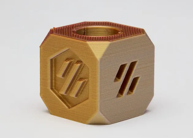 Фото 6 - PLA Silk Gold Silver Copper Tri-Color Filament ALL3DP 1 kg