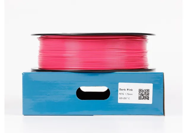 Фото 3 - Темно-рожевий PETG (ПЕТГ) coPET пластик для 3D принтера | DarkPink PETG 1кг | 1.75мм | 330м