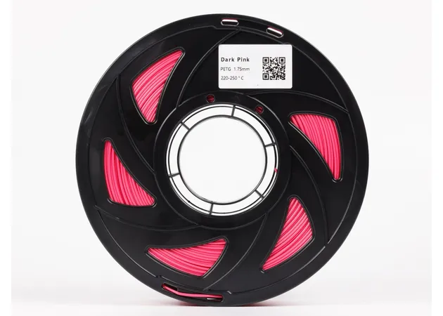 Фото 4 - Темно-рожевий PETG (ПЕТГ) coPET пластик для 3D принтера | DarkPink PETG 1кг | 1.75мм | 330м