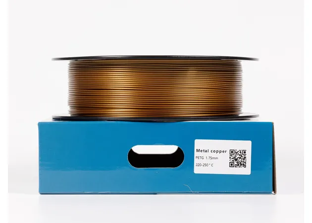 Фото 3 - Мідний Металік PETG пластик для 3D принтера | PETG Filament Metal copper 1кг | 1.75мм | 330м