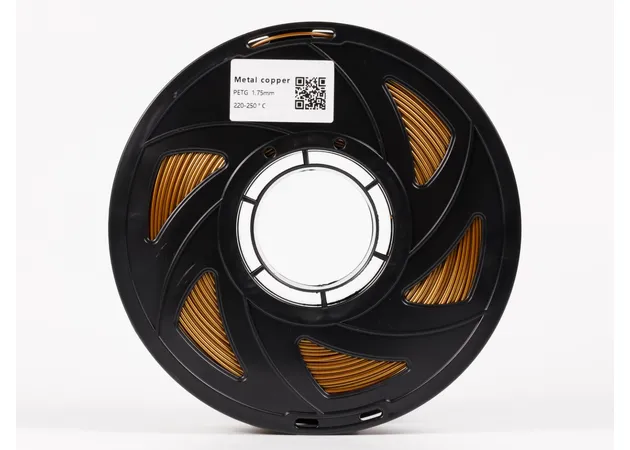 Фото 4 - Мідний Металік PETG пластик для 3D принтера | PETG Filament Metal copper 1кг | 1.75мм | 330м