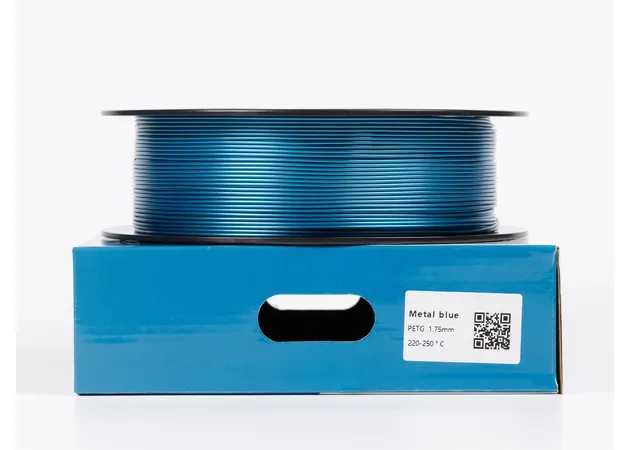 Фото 4 - Синій Металік PETG пластик для 3D принтера | PETG Filament Metal blue 1кг | 1.75мм | 330м