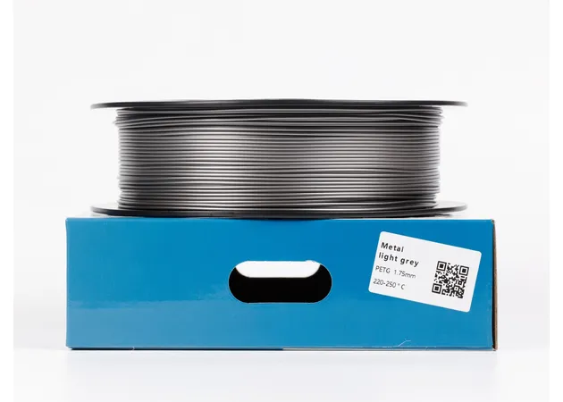 Фото 3 - Світло-Сірий Металік PETG пластик для 3D принтера | PETG Filament Metal light grey 1кг | 1.75мм | 330м
