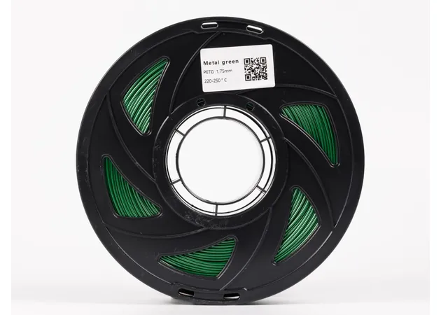 Фото 2 - Зелений Металік PETG пластик для 3D принтера | PETG Filament Metal green 1кг | 1.75мм | 330м