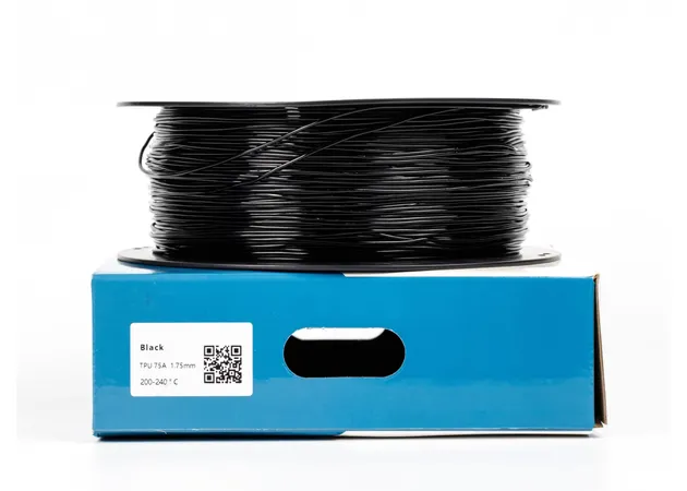 Фото 2 - Black TPU 75A Filament for 3D Printer 1 kg