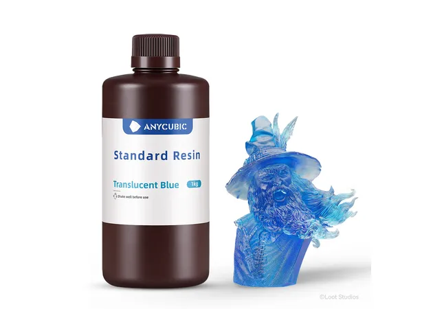 Фото 2 - Translucent Blue Standard basic Resin Anycubic 1kg