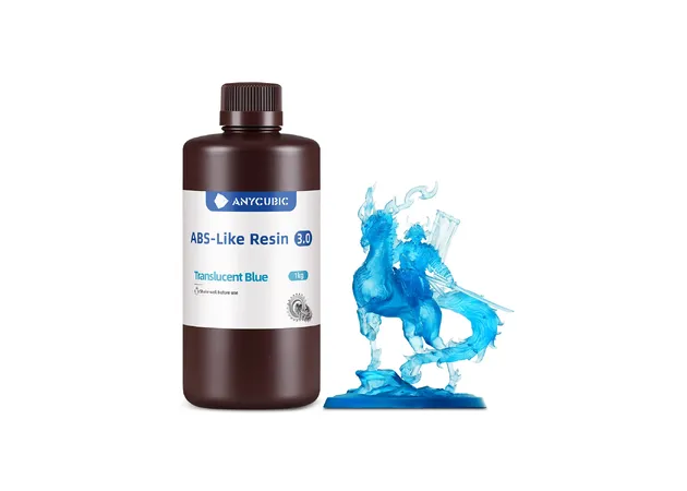 Фото 2 - Anycubic ABS-Like Resin 3.0 Translucent Blue 1 kg