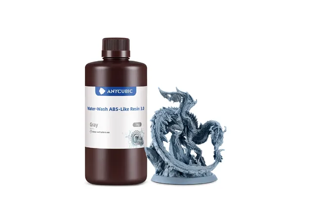 Фото 2 - Anycubic Water-Wash ABS-Like Resin 3.0 Gray 1 kg